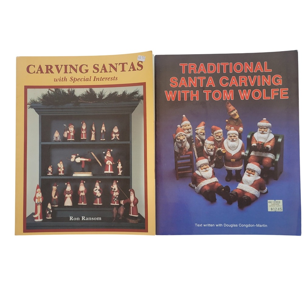 Santa Woodcarving Books Ron Ransom Tom Wolfe Traditional Lot of 2